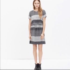 Madewell Black and Gray Mini Dress